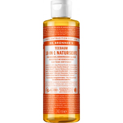 Dr. Bronner's přírodní tekuté mýdlo s tea tree 18v1 240 ml