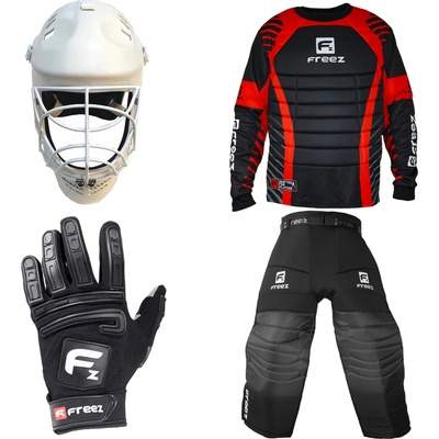 Freez Brankářský set G-180 + maska MPS Penquin White + Florbalové rukavice G-190 – Hledejceny.cz