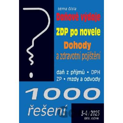 1000 řešení č. 3-4 / 2025 - Daňové výdaje - Poradce s.r.o.