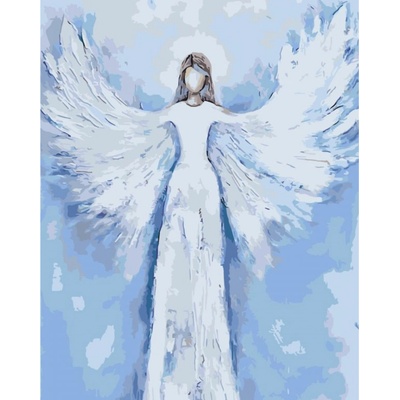 MALUJEŠ Malování podle čísel OBRAZY OD IRENY MODRÝ ANDĚL Rozměr 40 x 50 cm Rámování bez rámu a bez vypnutí plátna