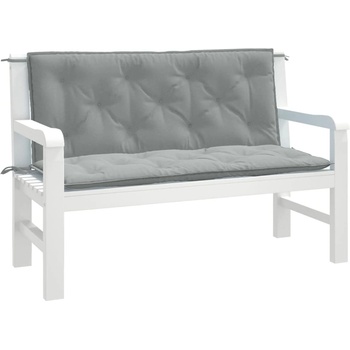 Image 1 of vidaXL Възглавници за градински пейки 2 бр меланж сив 120x50x7 см (4002597)