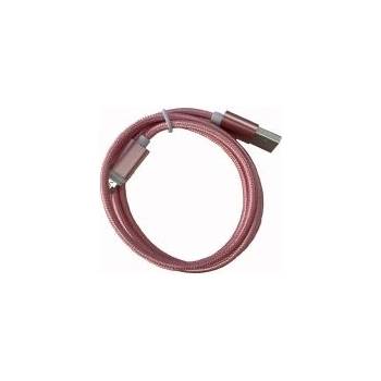 BlackBird Type-C USB кабел за данни 1 м, розов 2A (изключително здрав материал) BH206 PINK (BH206 PINK)