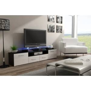 Cama meble Стойка за телевизор Cama EVORA 200 венге/бял гланц (EVORA WE/BI)
