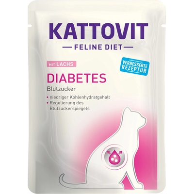 Kattovit Feline Diet Diabetes s lososom 24 x 85 g