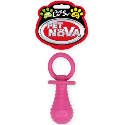 Petnova hračky pre zvieratá TPR PACIFIER PINK hračka pre psa 14 cm
