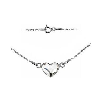 Nubis stříbrný se srdcem Crystals from Swarovski Crystal NB 0201 CR