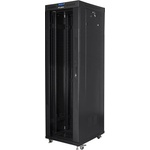 Lanberg Рак шкаф Lanberg 19" 42U 600x800 свободностоящ с LCD, черен v2 (FF01-6842-12BL)