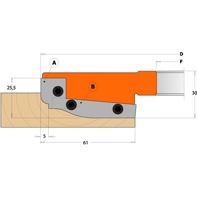 CMT Orange Tools VBD 60,0x11,9x1,5 - do frézy na výplně C694013
