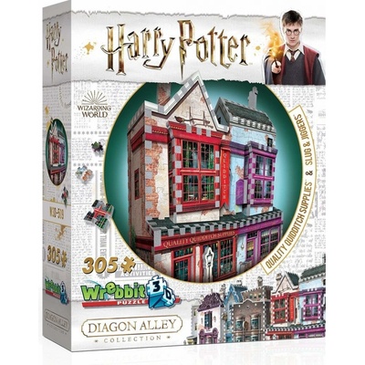 Wrebbit 3D puzzle Harry Potter Prvotřídní potřeby pro famfrpál a Slug & Jiggers Apothecary 305 ks – Zbozi.Blesk.cz