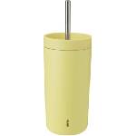 Stelton Термочаша To-Go Sip с двойни стени от стомана със сламка 400 мл лимонено-жълта (686-49)