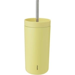 Stelton Термочаша To-Go Sip с двойни стени от стомана със сламка 400 мл лимонено-жълта (686-49)