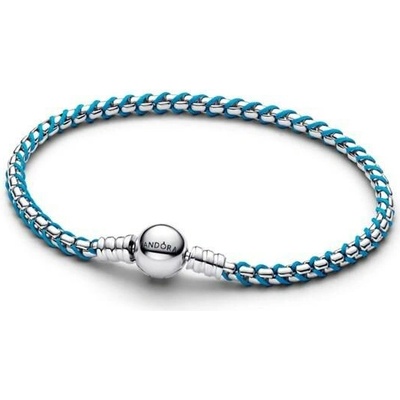 PANDORA Náramek s modrou šňůrkou 16 cm 593816C01-16