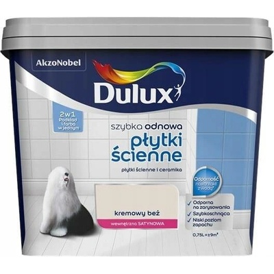 Barva barva na dlaždice Dulux 0,75 l Krémově béžová polomatná