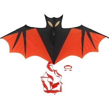 Teddies Летящ прилеп хвърчило найлон 120x55см в платнена торбичка 10x54x2см