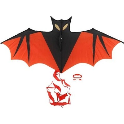 Teddies Летящ прилеп хвърчило найлон 120x55см в платнена торбичка 10x54x2см