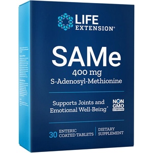 Life Extension САМ-е (SAMe - S-Adenosyl-Methionine), 400 mg х 30 стомашно устойчиви таблетки (02176 LE)