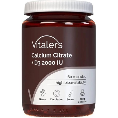 Vitaler's Калций + Витамин D3, 60 капсули, Vitaler's (408761 (VIT-0876) VIT)
