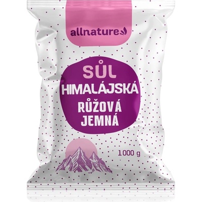 Allnature himalájská sůl růžová jemná kuchyňská sůl 1 kg