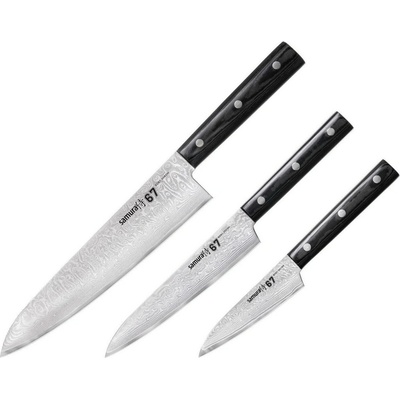 Sada kuchyňských nožů Samura Damascus 67 SD67 0220 98 mm 150 mm 208 mm