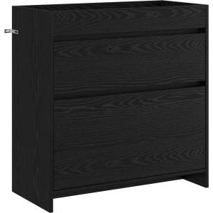 vidaXL Кабинет под мивка за баня Черен дъб 78, 5 x 37, 5 x 81 см (890737)