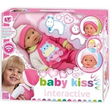 LOKO Bábika Baby Kiss interaktívna so zvukmi 43 cm