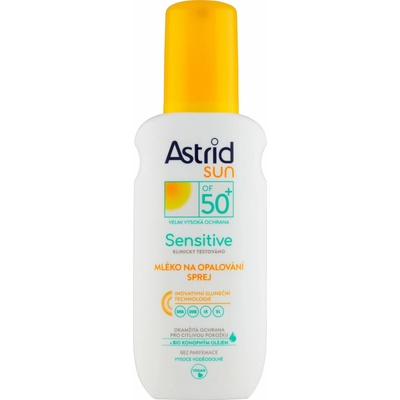 Astrid Sun Sensitive Kids mlieko na opaľovanie spray SPF50 + 150 ml