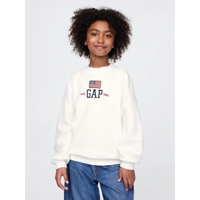GAP dětská oversize mikina bílá