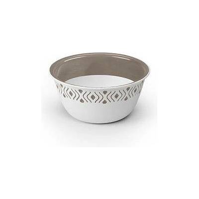 STEFANPLAST TOSCA Plastová miska bílá se světle hnědou 13 x 6 cm 0,4 l