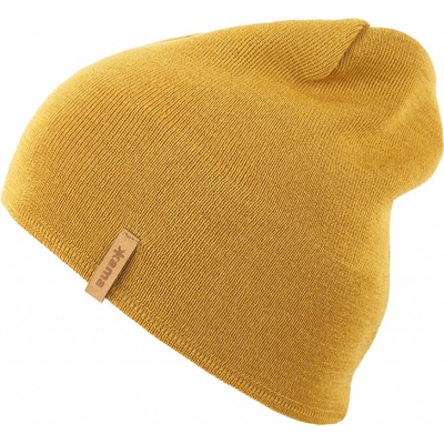 Kama pletená čepice merino A160 102 žlutá