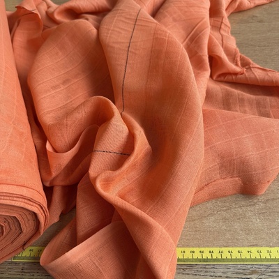 Oranžová plenkovina/gázovina/mušelín, panely po 60cm