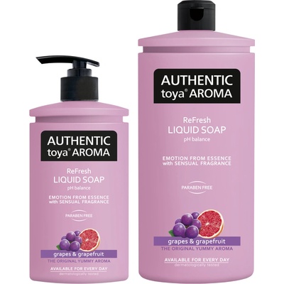 Authentic Toya Aroma Grapes & Grapefruit tekuté mýdlo dávkovač 400 ml