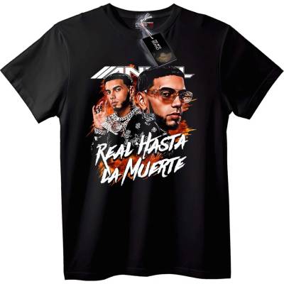 NOONEBRAND Тениска Real Hasta La Muerte - 2XL, White