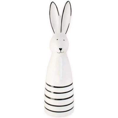 Lepaso Zajíc keramika 25cm bílá/černá
