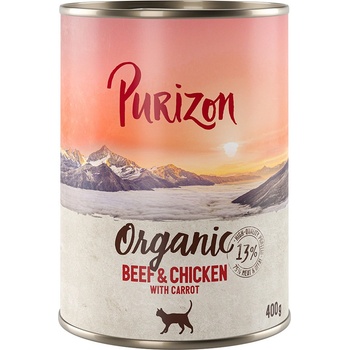 Purizon Organic hovězí a kuřecí s mrkví 12 x 0,4 kg