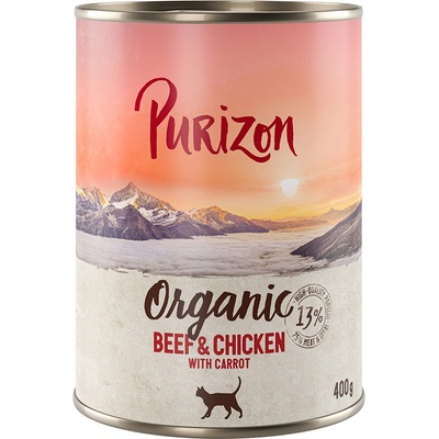 Purizon Organic Adult hovězí a kuřecí s mrkví 6 x 400 g