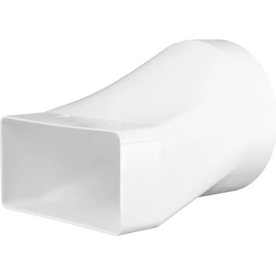 Dalap PVC редуктор от кръгла към правоъгълна тръба Ø 100 мм / 110x55 мм, хоризонтален (511)