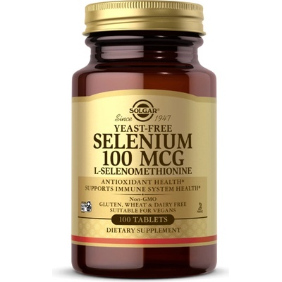 Solgar Selenium Yeast Free Selén bez kvasiniek 100 mcg 100 tabliet
