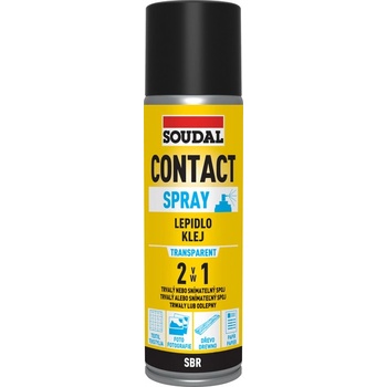 SOUDAL Contact sprej lepidlo 2v1 300 ml
