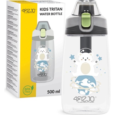 4FIZJO detská fľaša na vodu Medvedík 500 ml