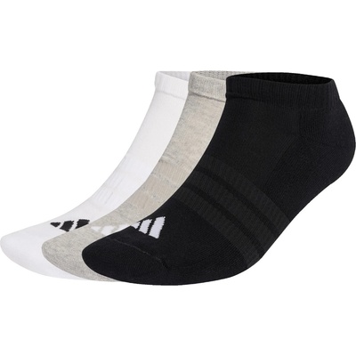 adidas Мъжки спортни чорапи adidas Cushioned Essential Low Cut 3-Pack Sports socks - Medium Grey Heather / White / Black - размер 43-45 (EU) (207-1482-0416)