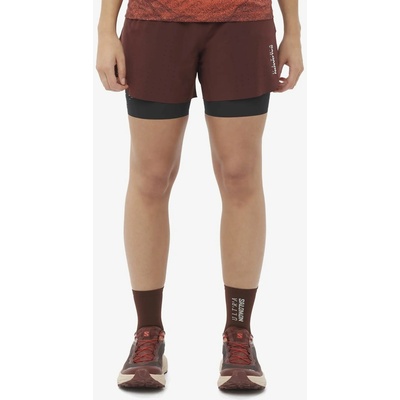 Salomon běžecké kraťasy dámské S/Lab Ultra 2in1 Shorts decadent chocolat
