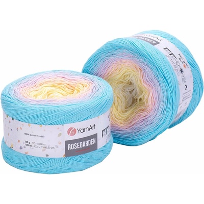 YARNART Rose Garden 311 Blue Yellow Плетива прежда (Rose Garden 311)