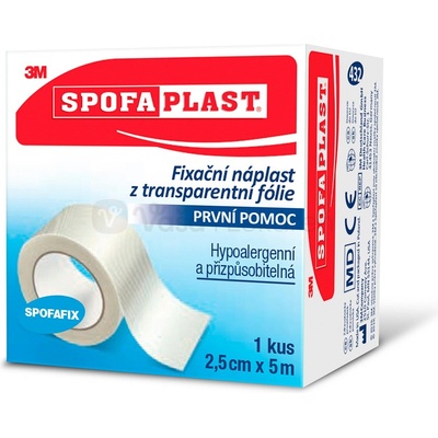 3M SpofaPlast č.432 Fixačná náplasť 2,5 cm x 5 m 1 cievková náplasť