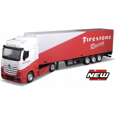 Bburago Bburago 1: 43 Камион с ремарке MB Actros Gigaspace Firestone