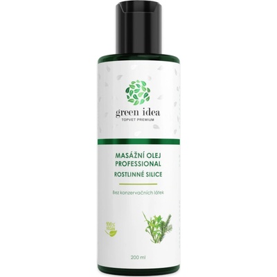 Rastlinné silice masážny olej – 200 ml – Green idea