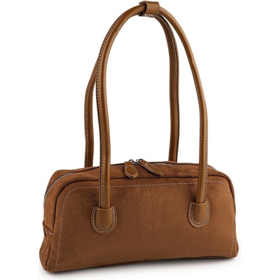 Prima-obchod Kabelka imitace broušené kůže 31x18 cm 3 hnědá