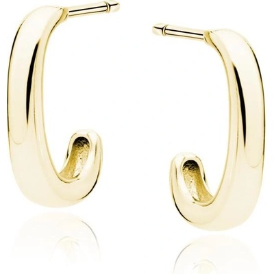 Lafira stříbrné pozlacené náušnice půlkruhy Twin Z1931EG
