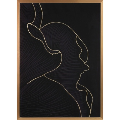 OBRAZ LIMITED COLLECTION PEONIA6 53X73 ČIERNY