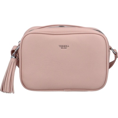 Malá koženková crossbody Tess růžová