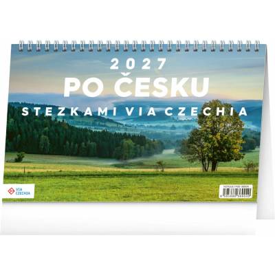 NOTIQUE stolní Po Česku stezkami Via Czechia 23,1 × 14,5 cm 2027